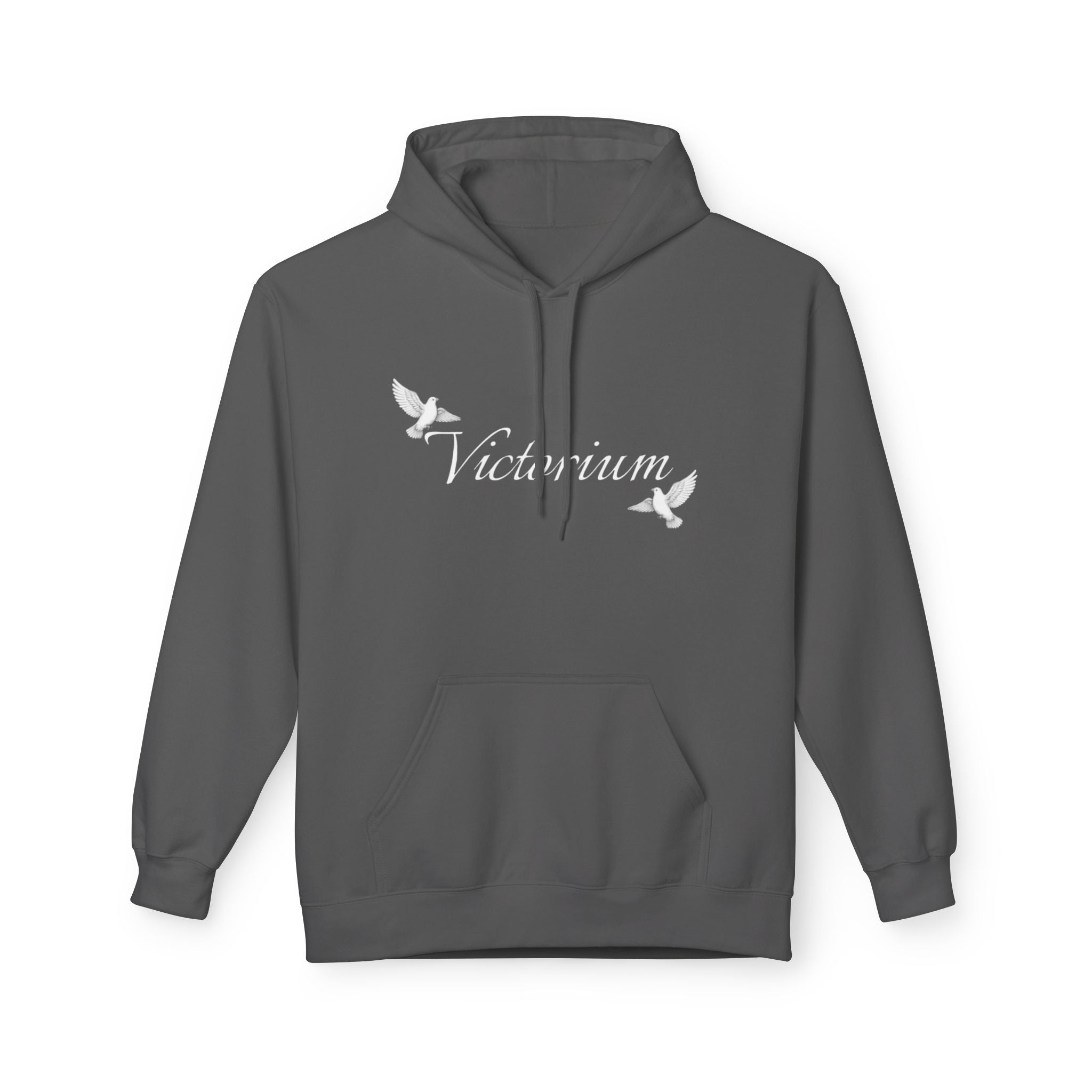 Dove Surrounded Victorium Word Logo Womens Fleece Hoodie