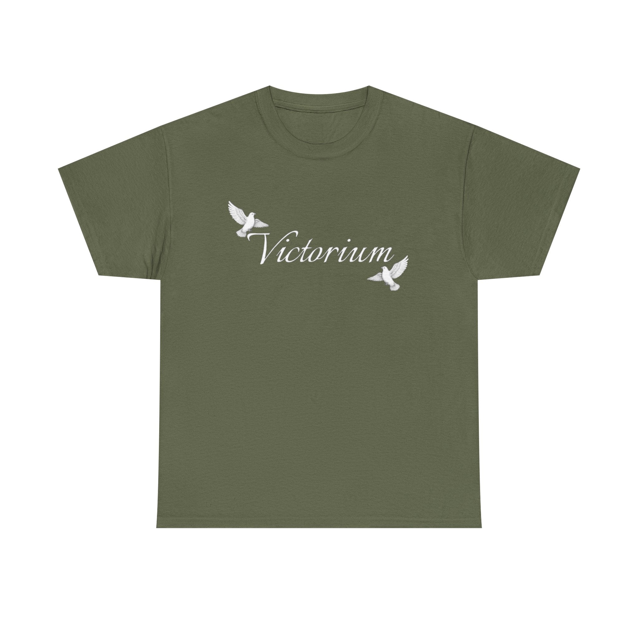 Dove Surrounded Victorium Word & Design Logo Womens Tee