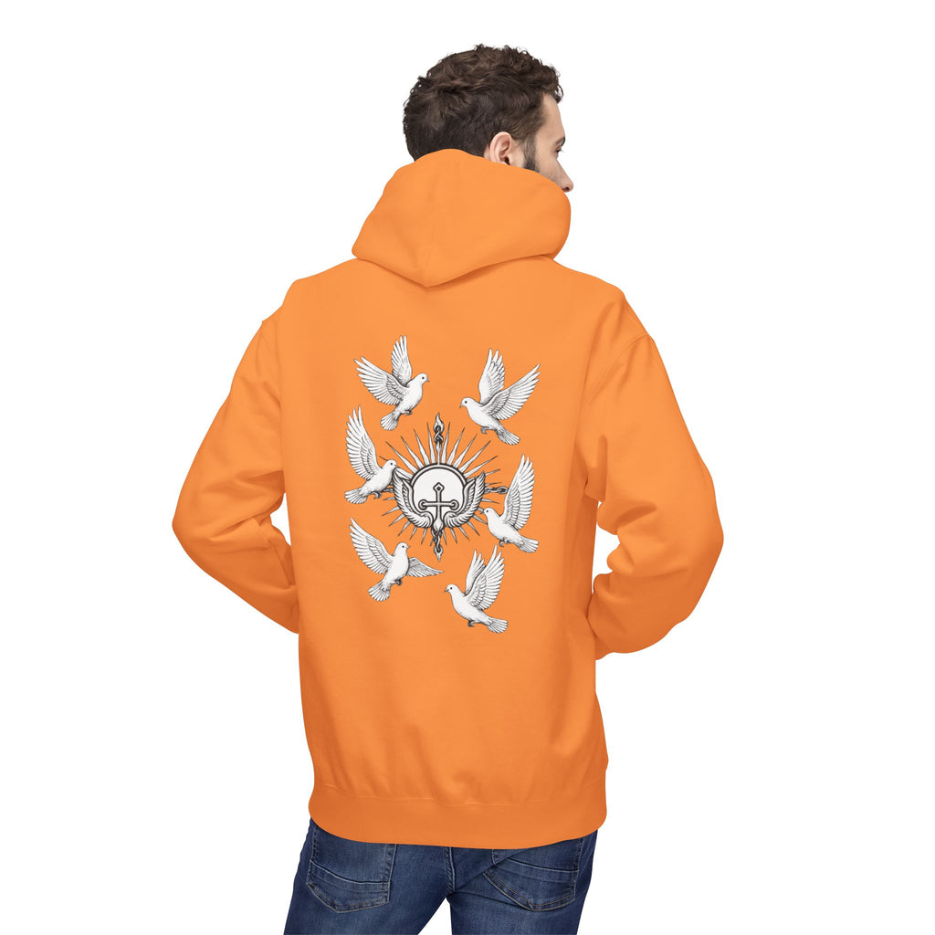 Dove Surrounded Victorium Logo Unisex Fleece Hoodie