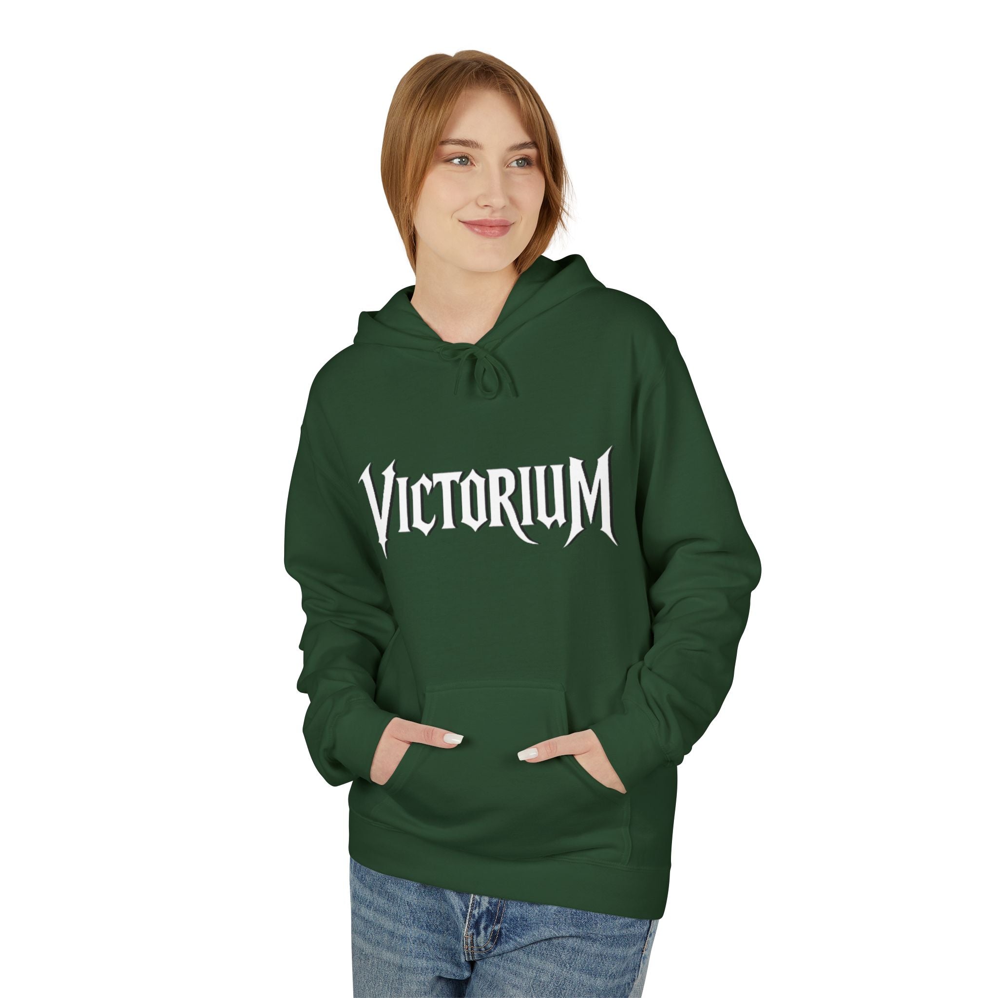 Dove Surrounded Victorium Logo Unisex Fleece Hoodie