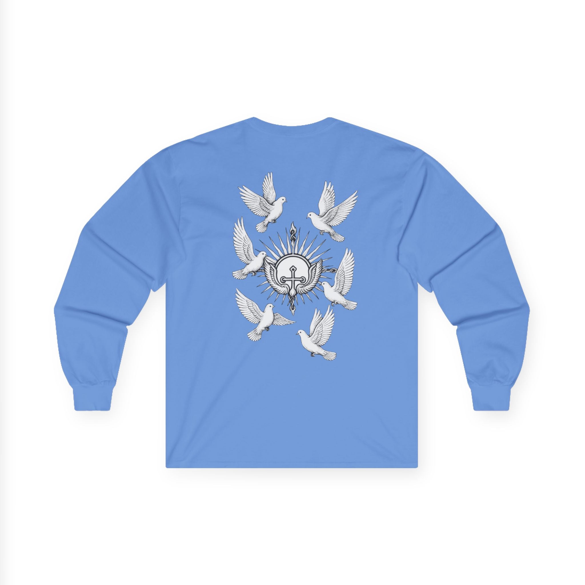 Dove Surrounded Victorium Logo Unisex Long-Sleeve Tee