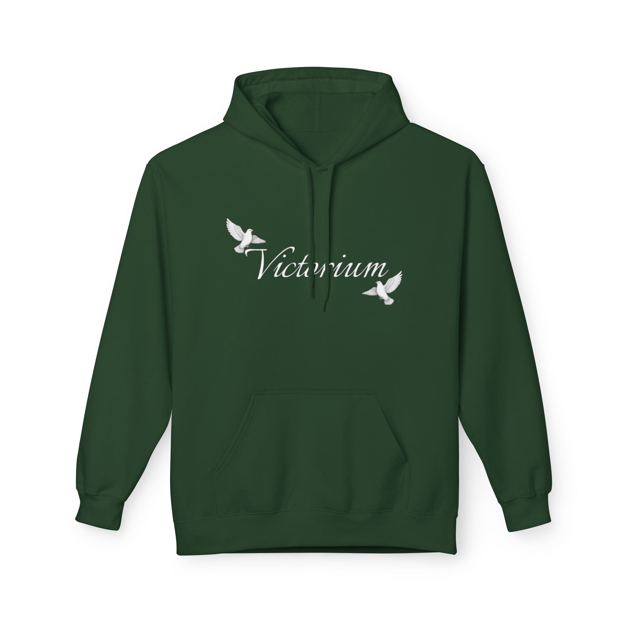 Dove Surrounded Victorium Word & Design Logo Womens Fleece Hoodie