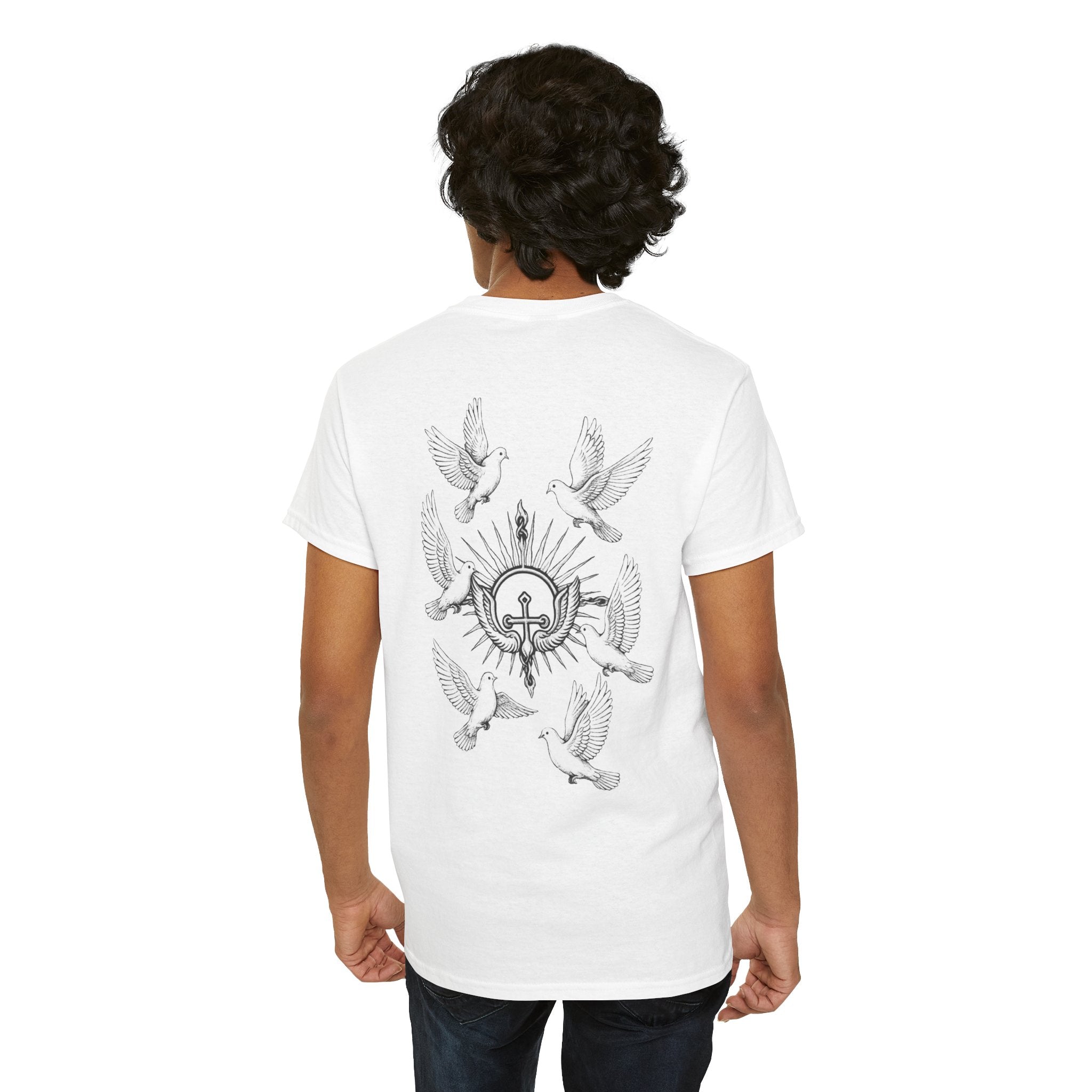 Dove Surrounded Victorium Logo Unisex Tee