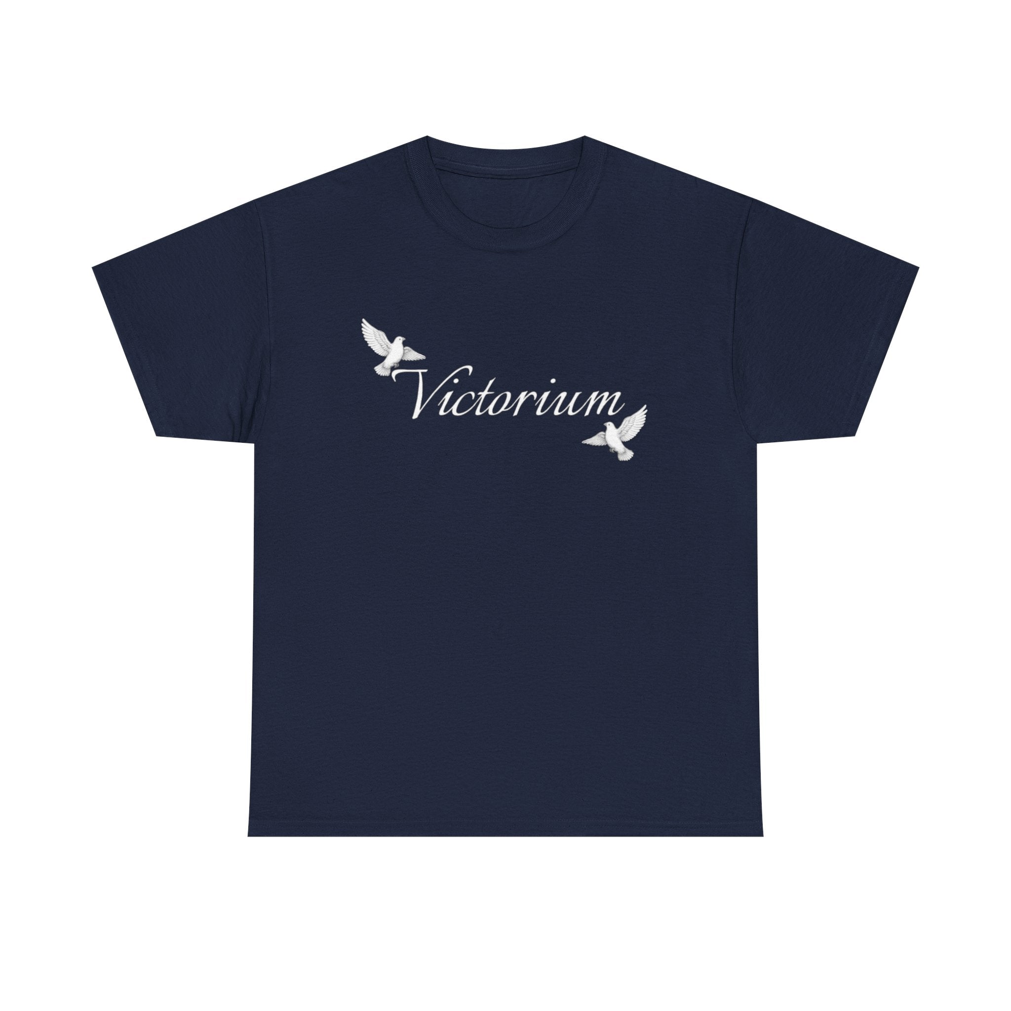 Dove Surrounded Victorium Word & Design Logo Womens Tee