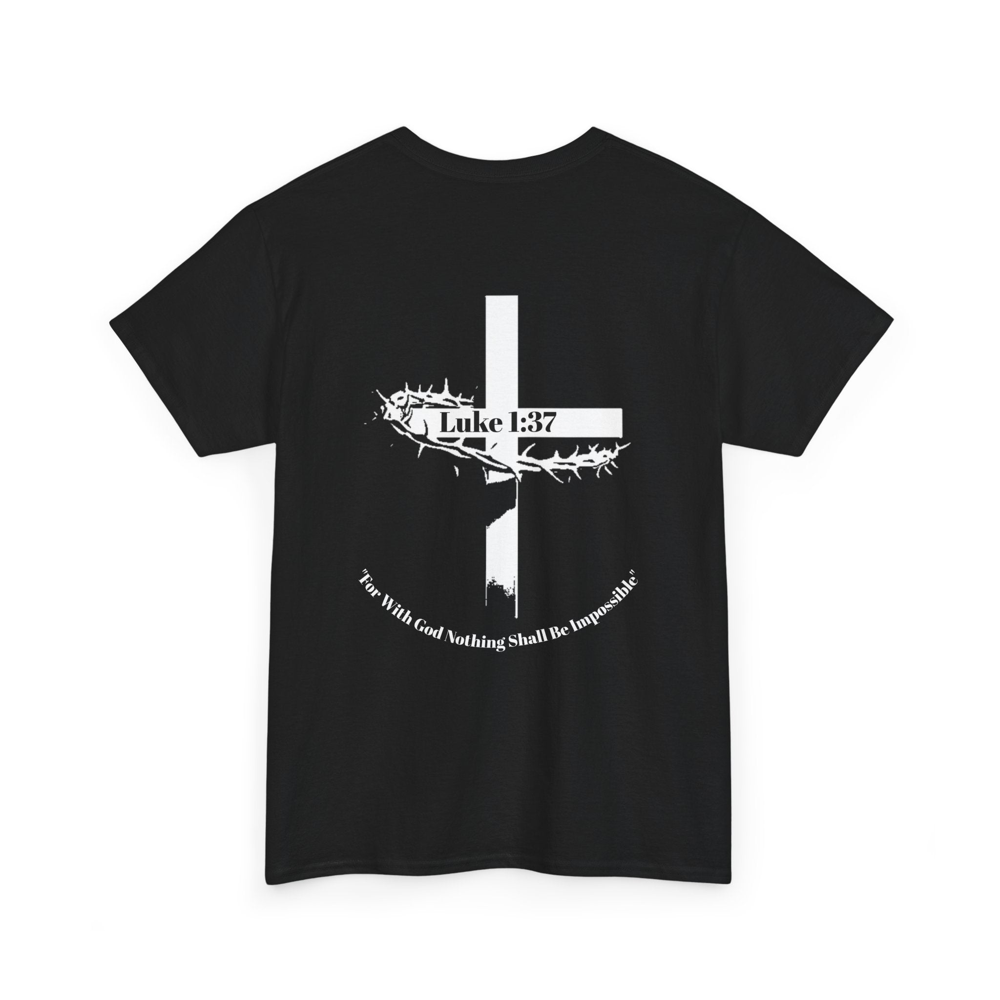 Victorium Womens Cross Tee-Shirt with Crown of Thorns