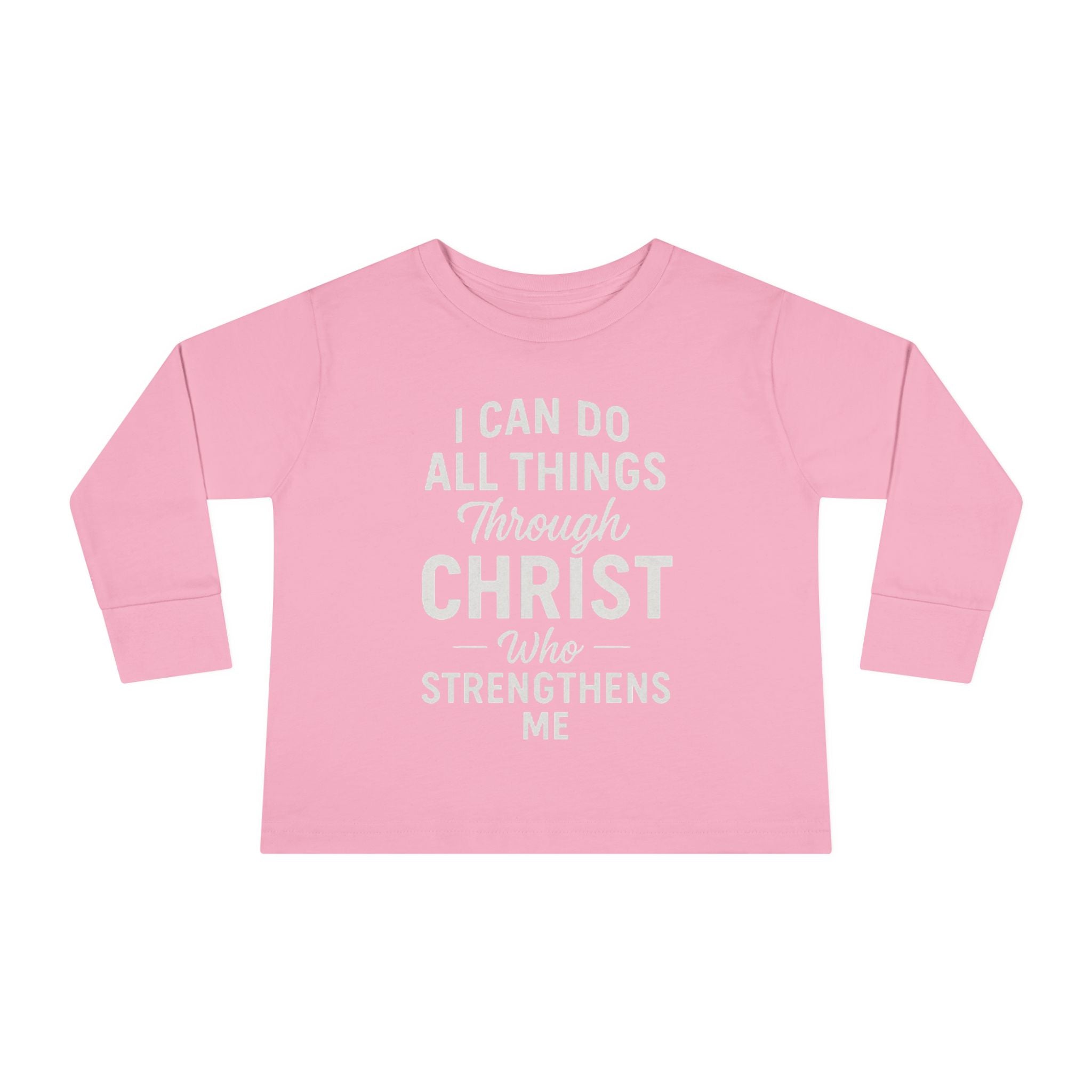 I Can Do All Things Through Christ - Victorium Toddler Long Sleeve Tee