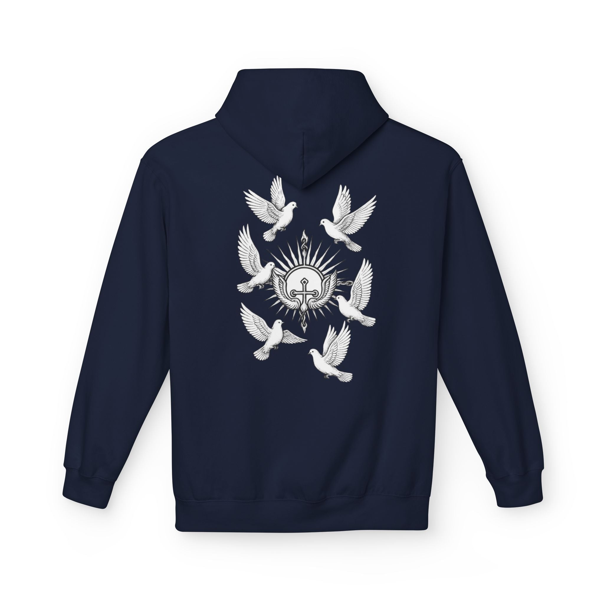 Dove Surrounded Victorium Logo Unisex Fleece Hoodie