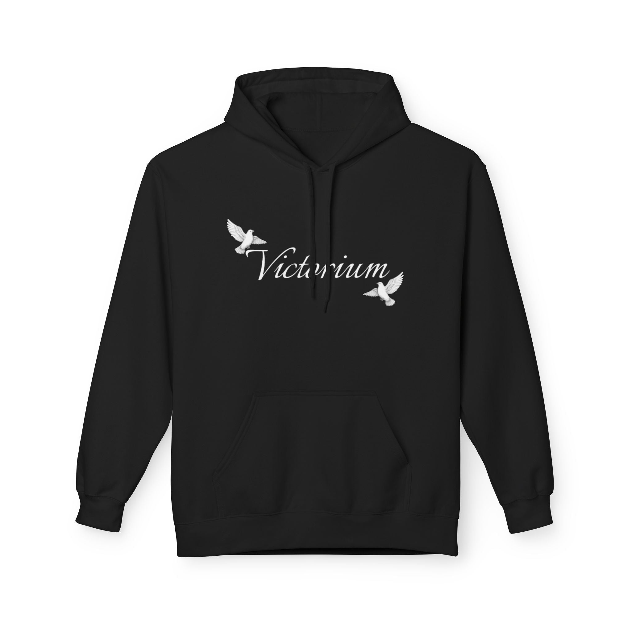 Dove Surrounded Victorium Word & Design Logo Womens Fleece Hoodie