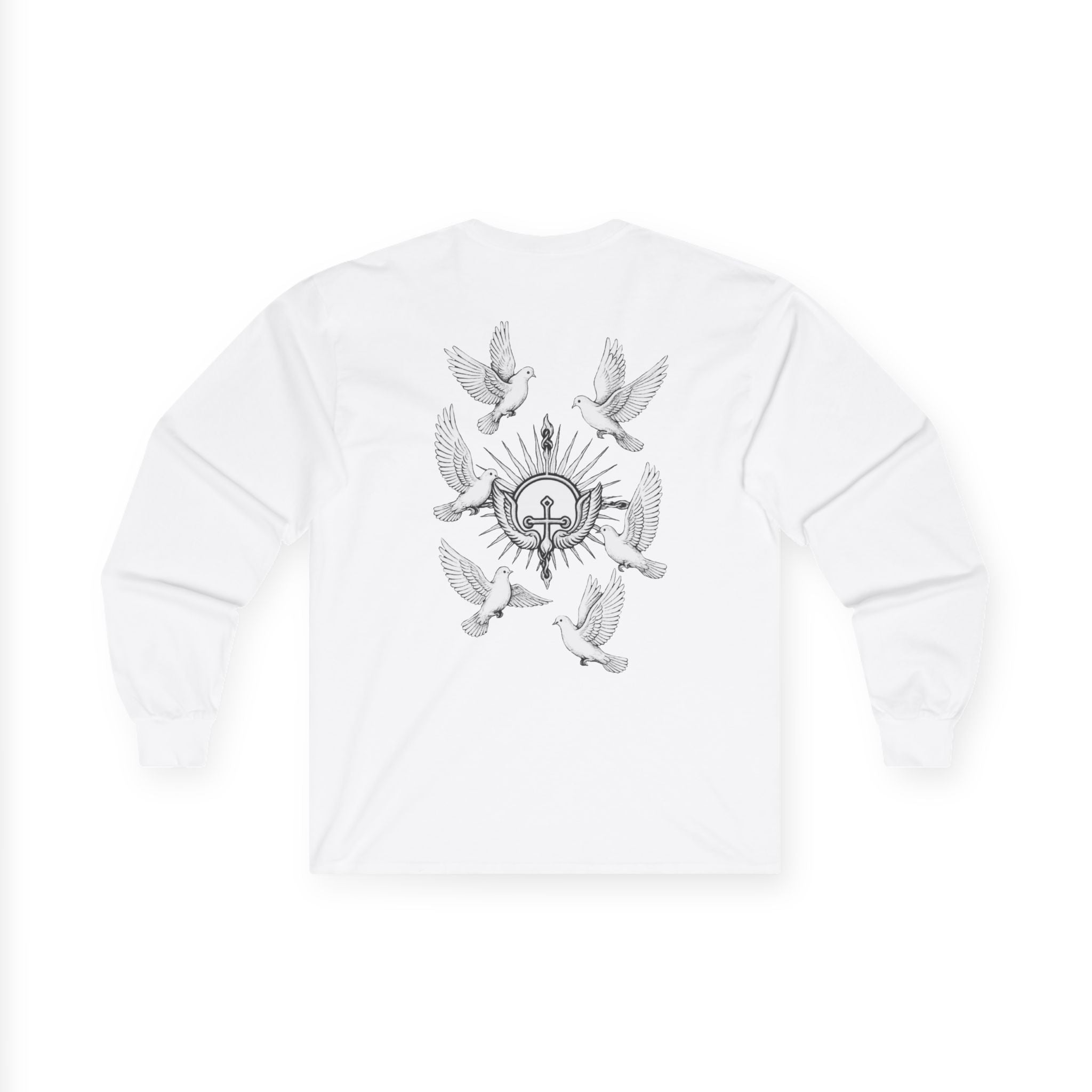 Dove Surrounded Victorium Logo Unisex Long-Sleeve Tee