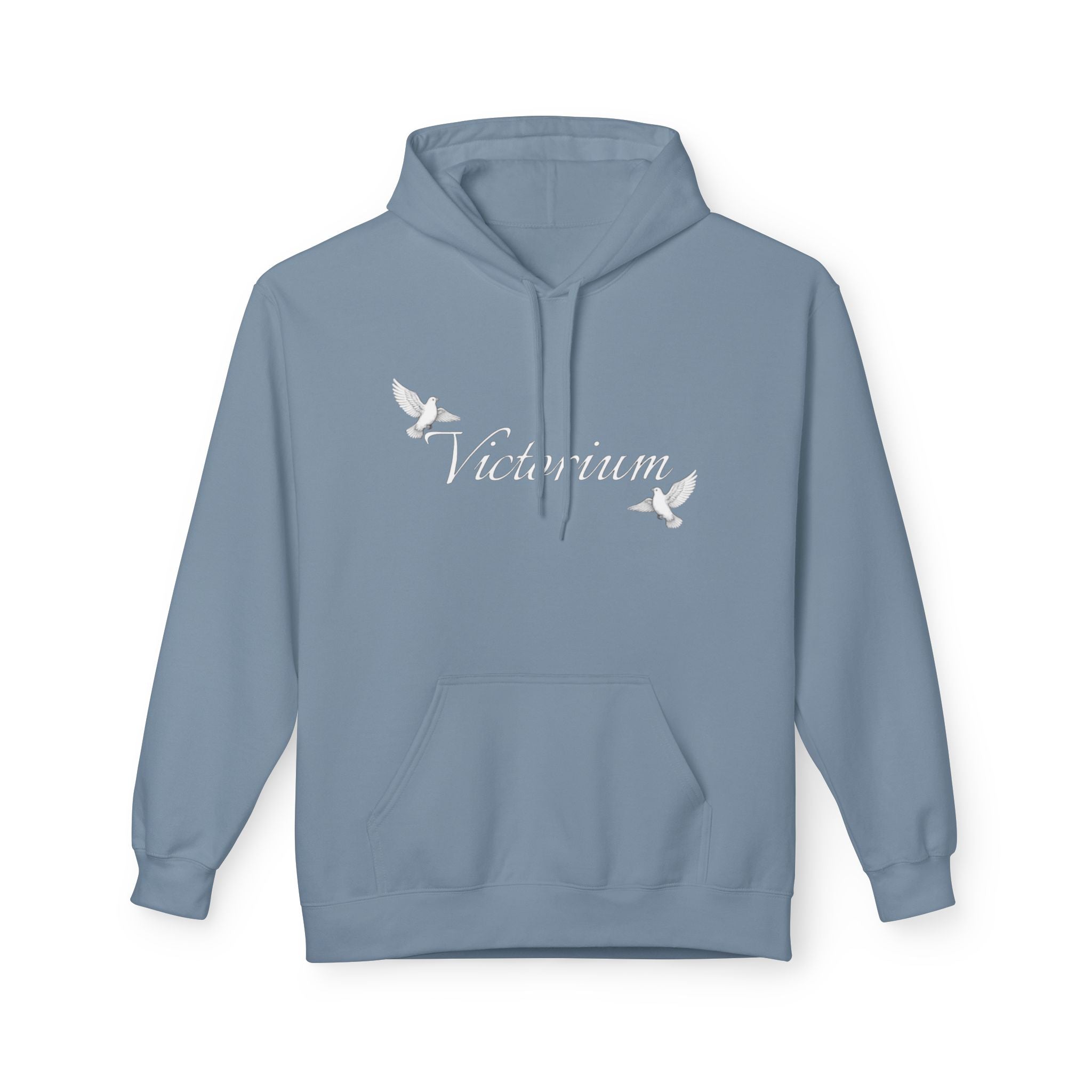 Dove Surrounded Victorium Word & Design Logo Womens Fleece Hoodie
