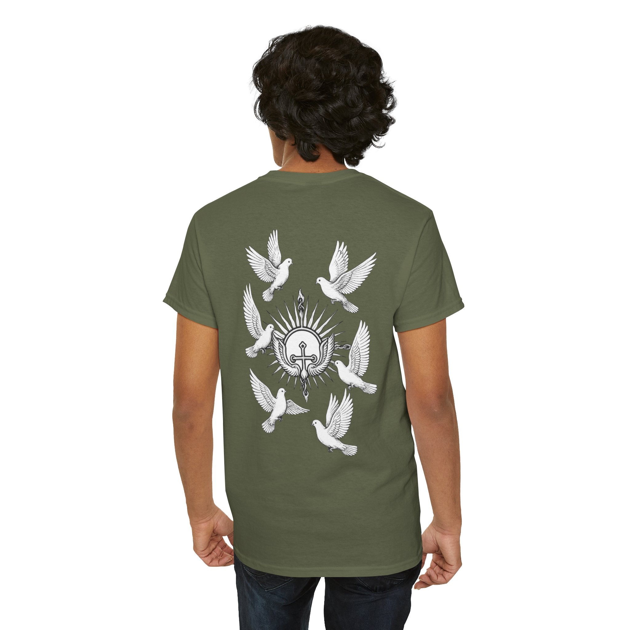 Dove Surrounded Victorium Logo Unisex Tee