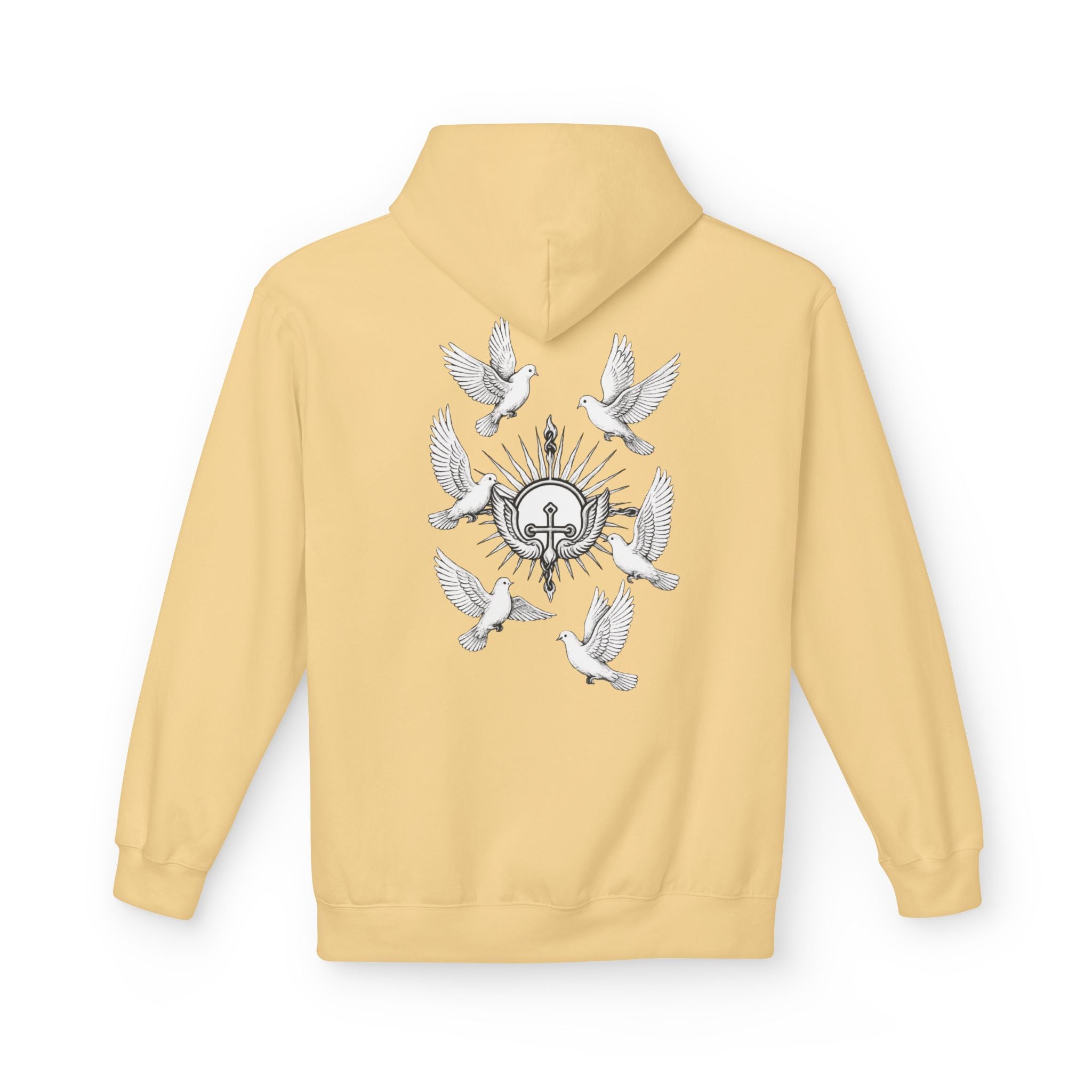 Dove Surrounded Victorium Logo Unisex Fleece Hoodie