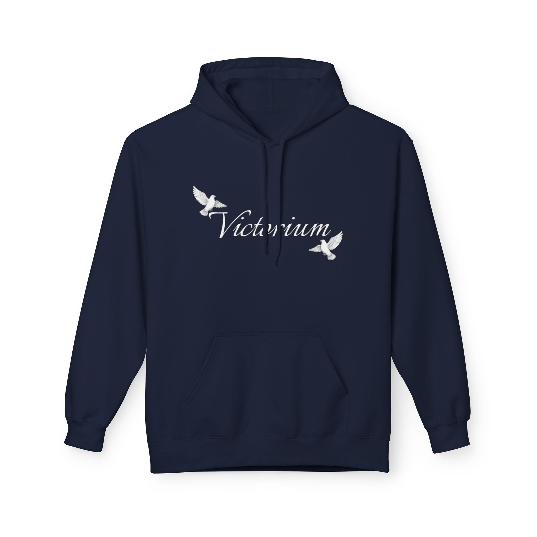 Dove Surrounded Victorium Word Logo Womens Fleece Hoodie