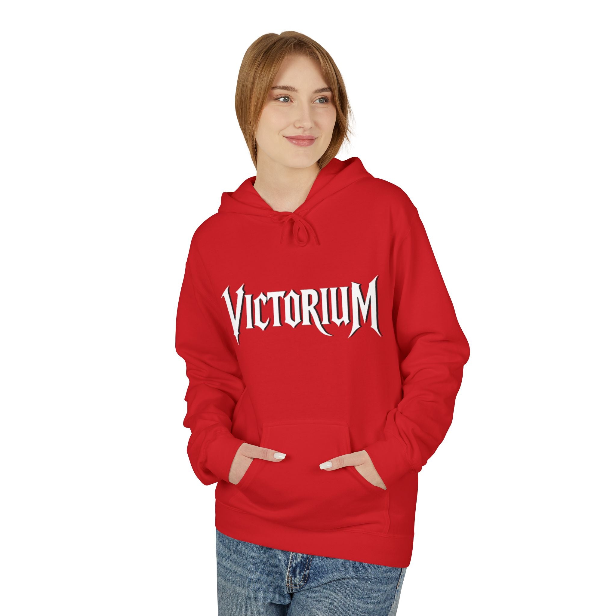 Dove Surrounded Victorium Logo Unisex Fleece Hoodie