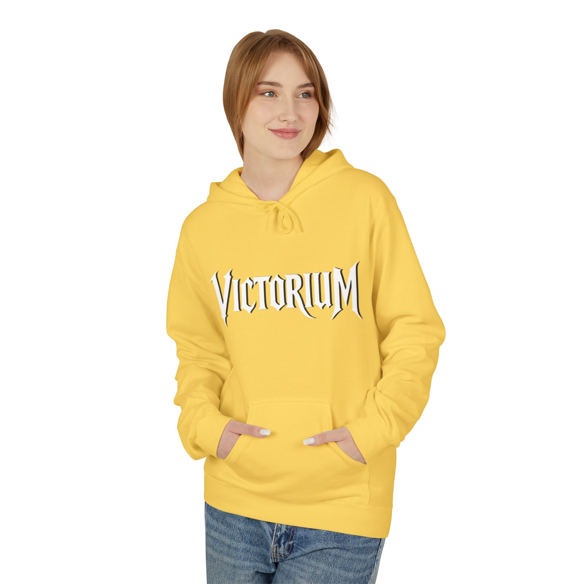 Dove Surrounded Victorium Logo Unisex Fleece Hoodie