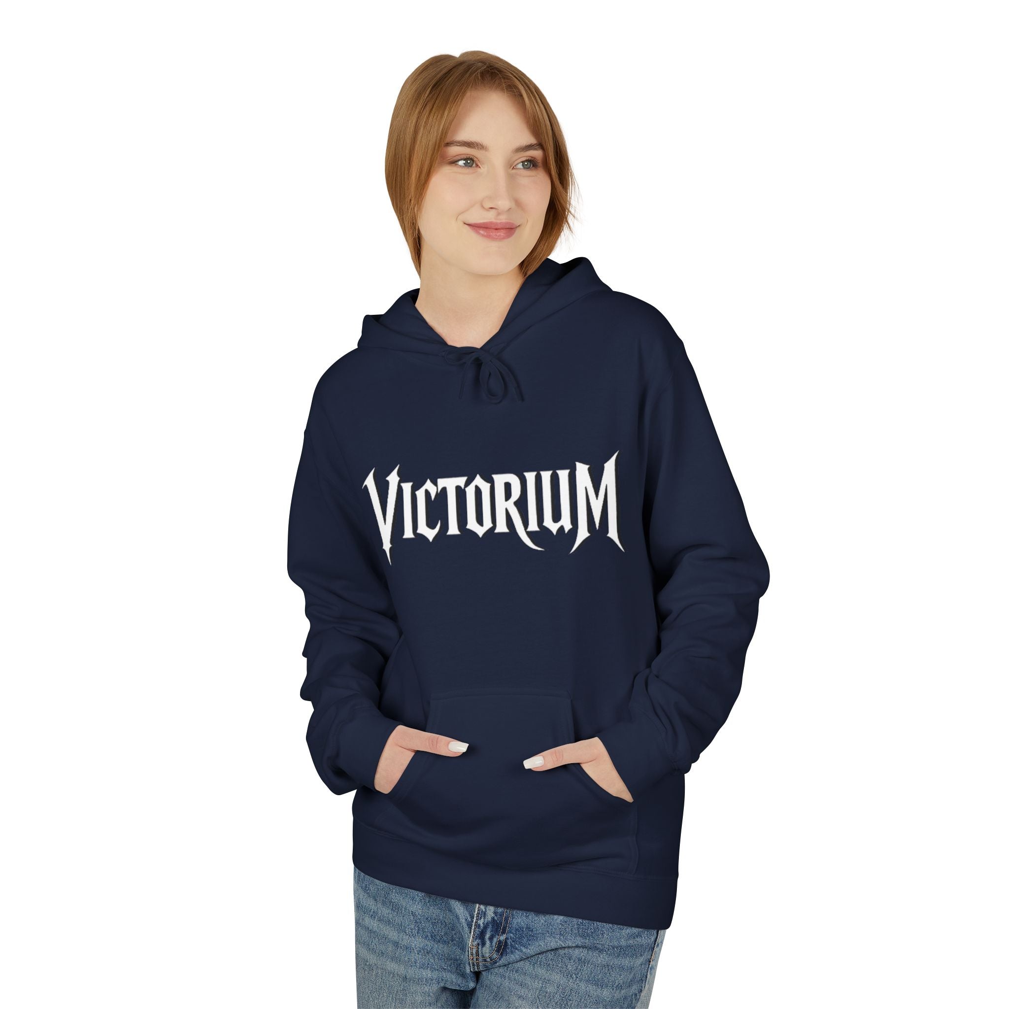 Dove Surrounded Victorium Logo Unisex Fleece Hoodie