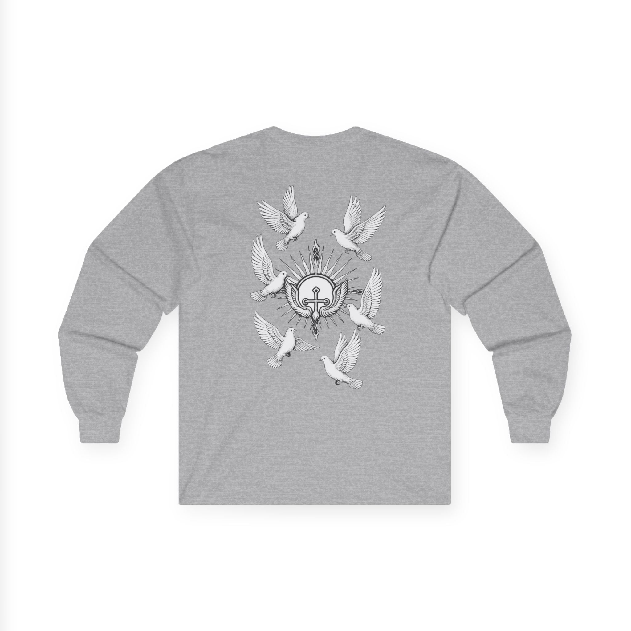 Dove Surrounded Victorium Logo Unisex Long-Sleeve Tee