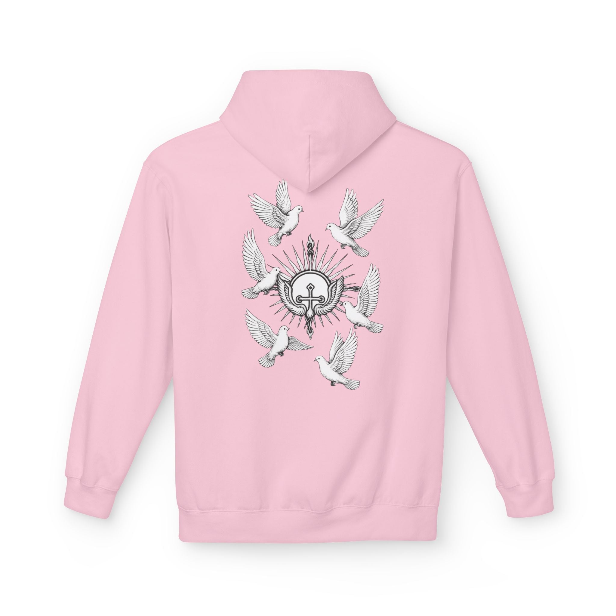 Dove Surrounded Victorium Logo Unisex Fleece Hoodie