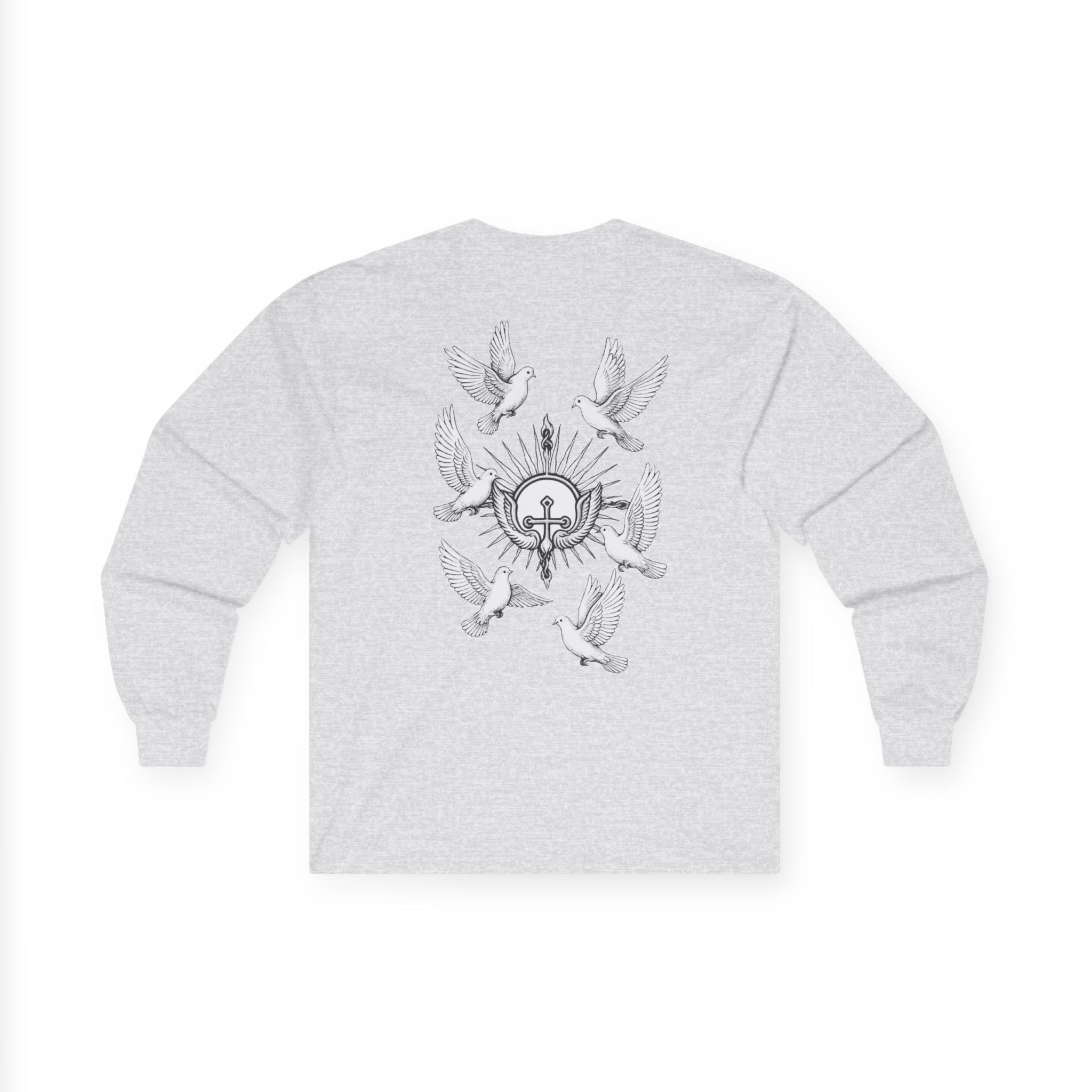 Dove Surrounded Victorium Logo Unisex Long-Sleeve Tee