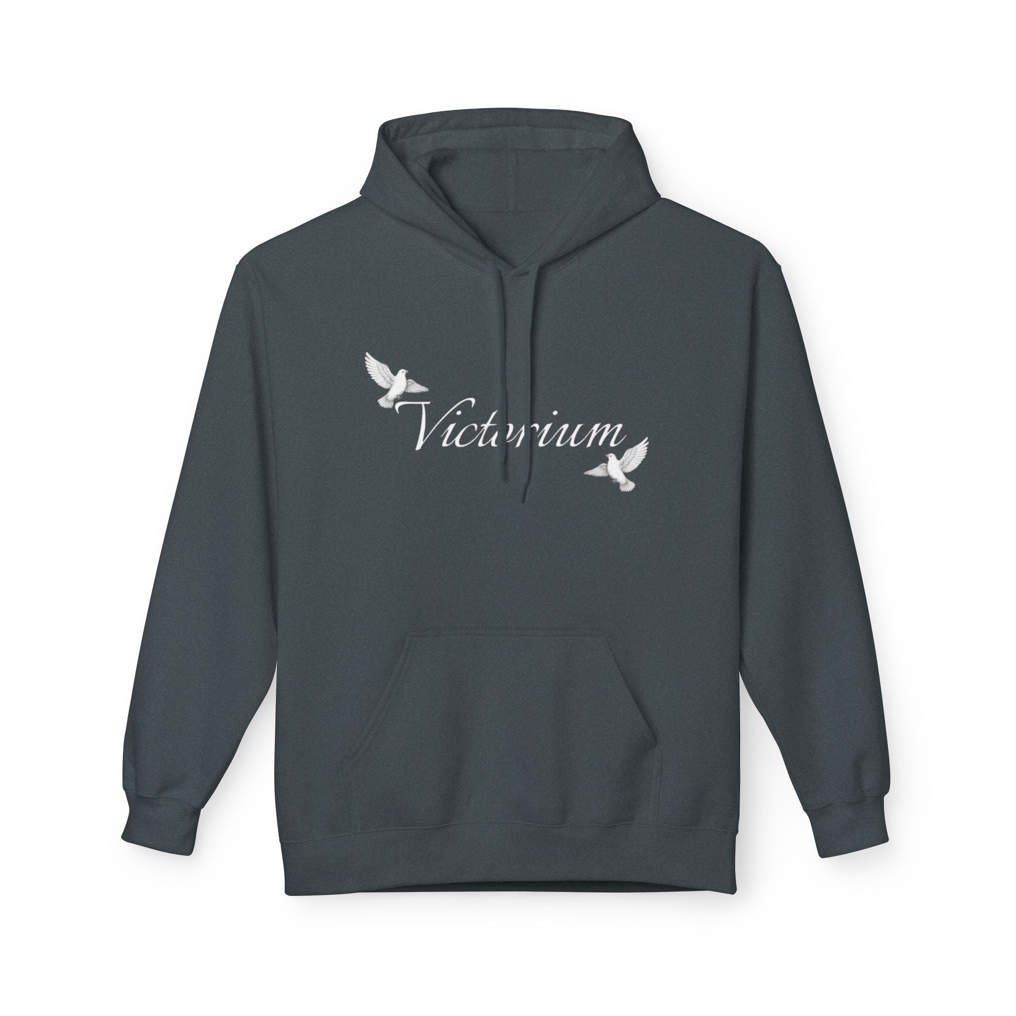 Dove Surrounded Victorium Word Logo Womens Fleece Hoodie