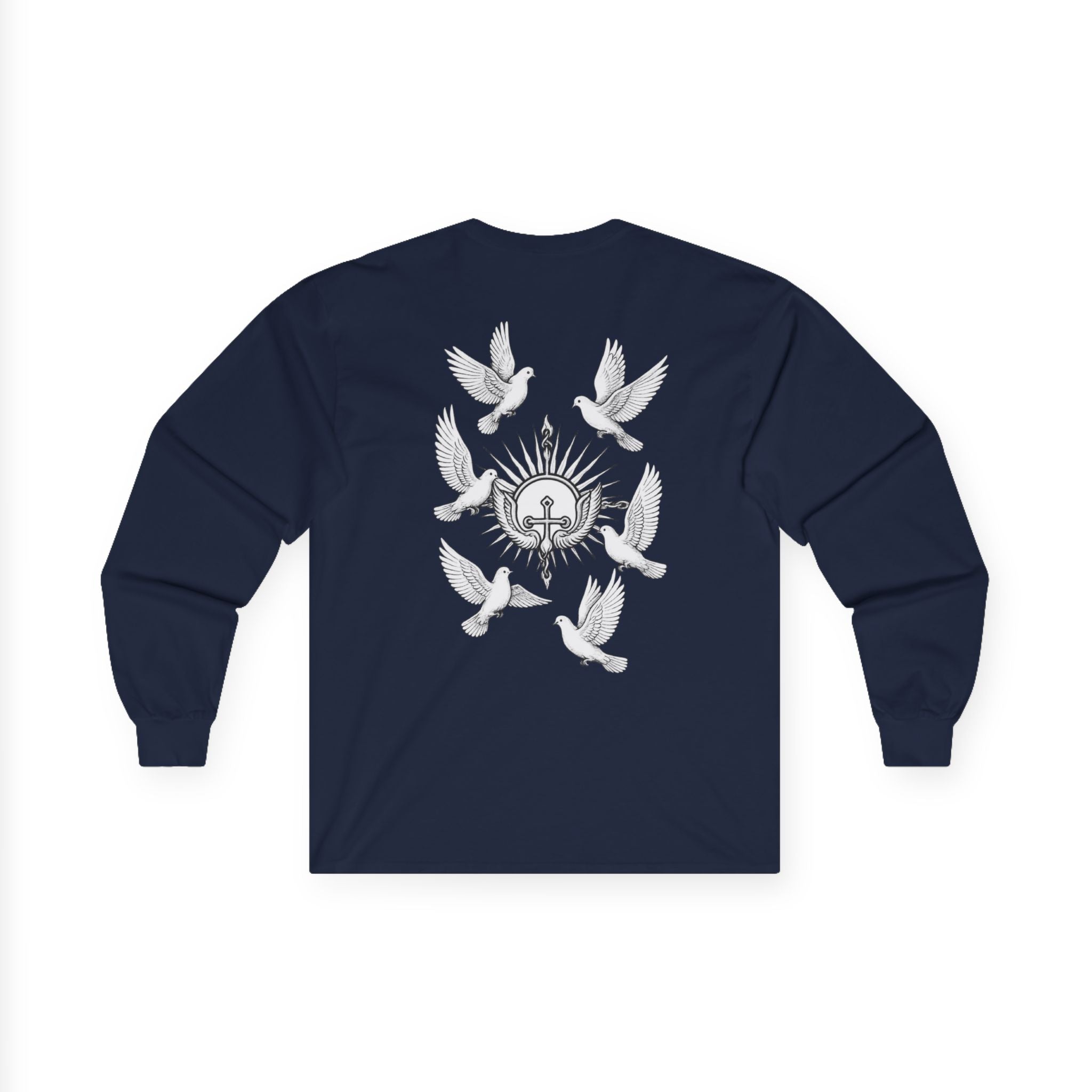 Dove Surrounded Victorium Logo Unisex Long-Sleeve Tee