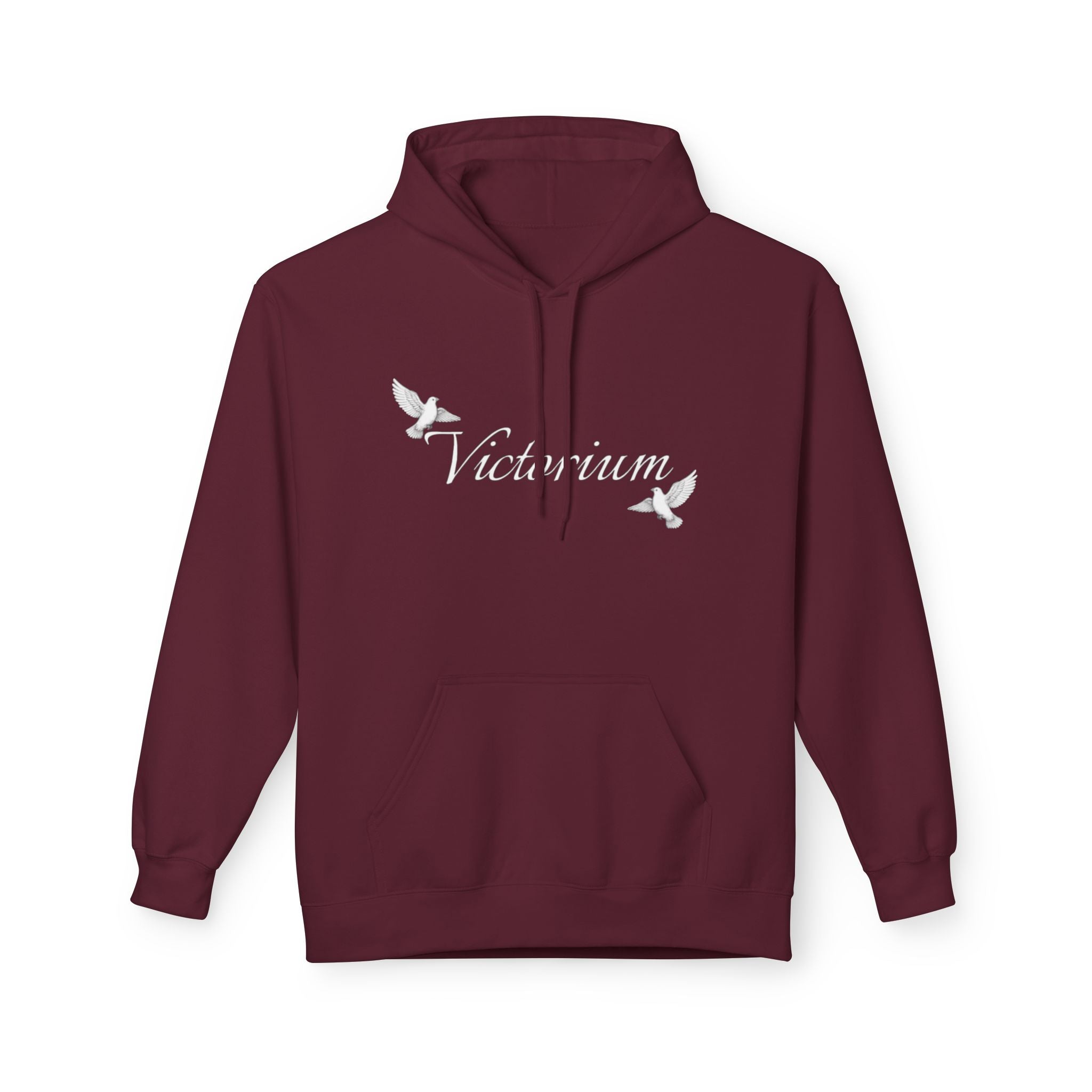 Dove Surrounded Victorium Word & Design Logo Womens Fleece Hoodie