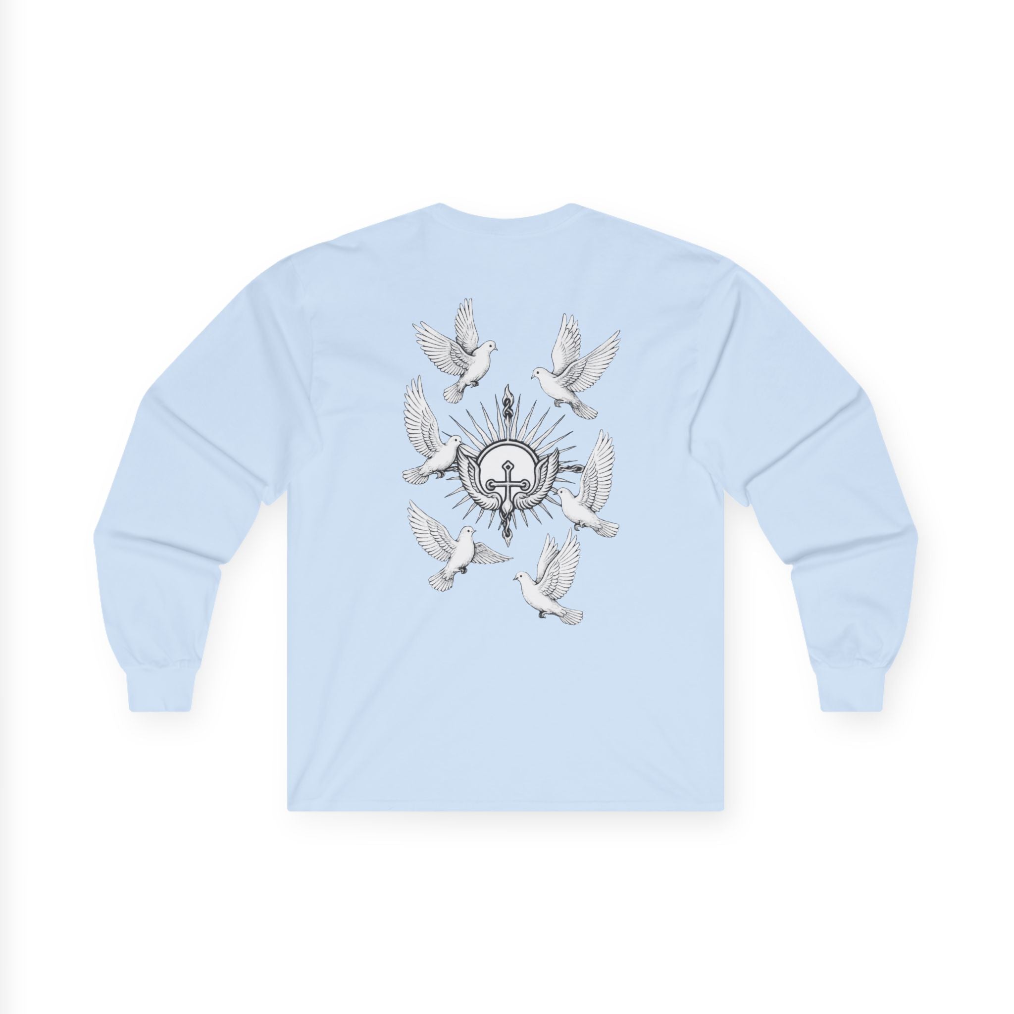 Dove Surrounded Victorium Logo Unisex Long-Sleeve Tee