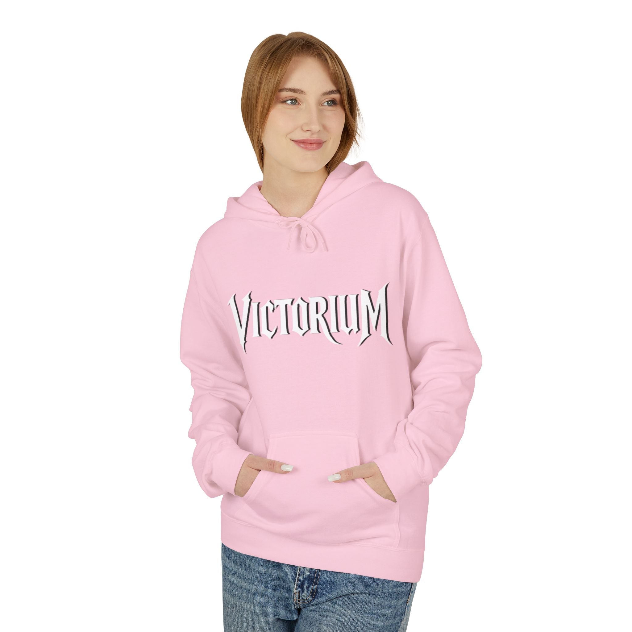 Dove Surrounded Victorium Logo Unisex Fleece Hoodie