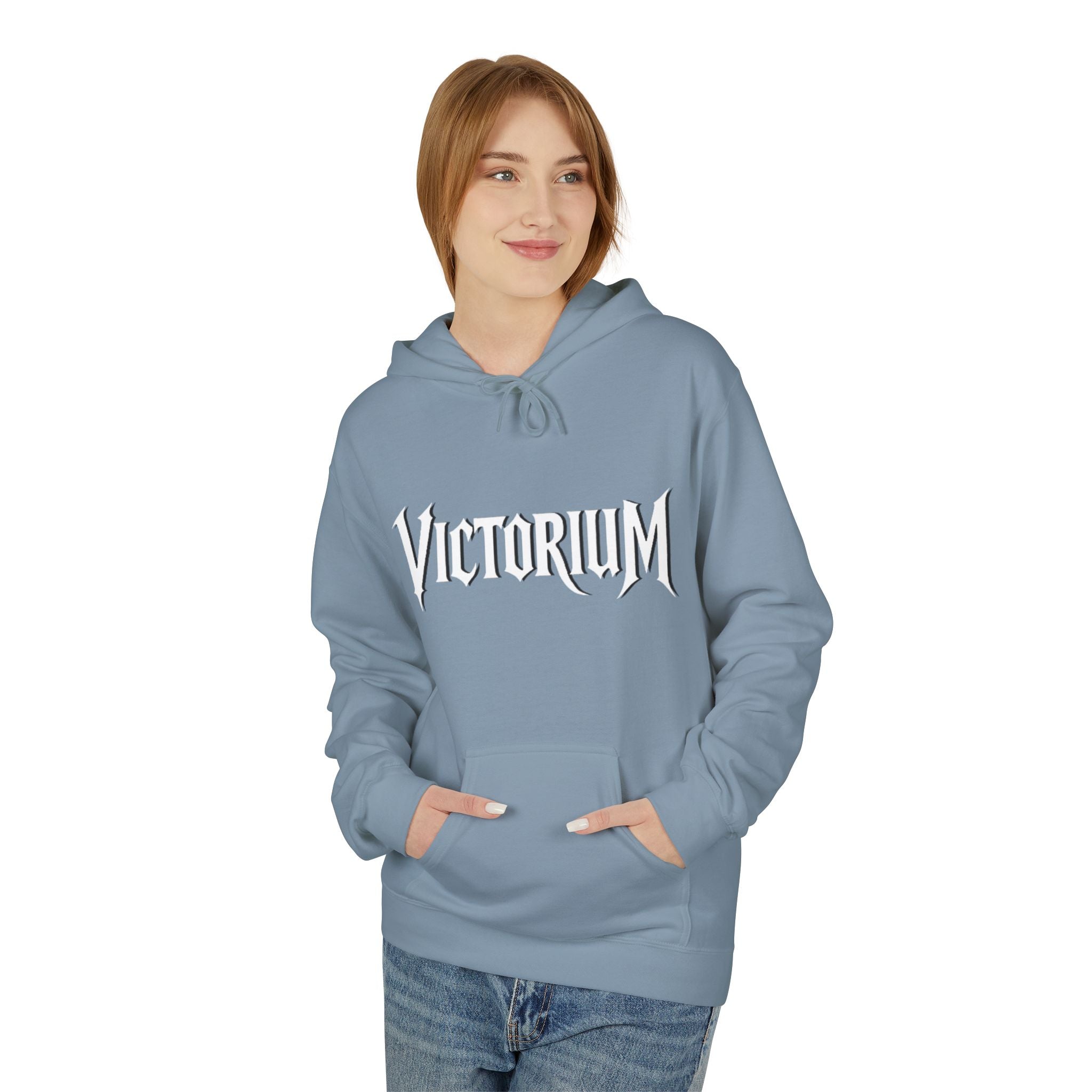 Dove Surrounded Victorium Logo Unisex Fleece Hoodie