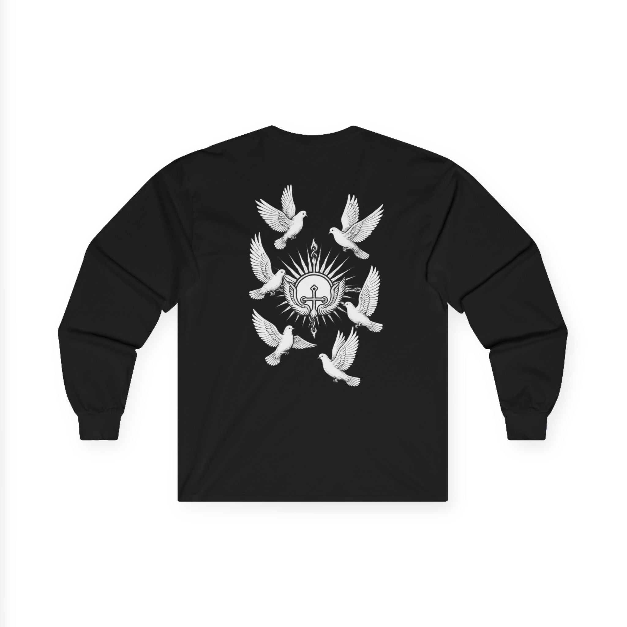 Dove Surrounded Victorium Logo Unisex Long-Sleeve Tee