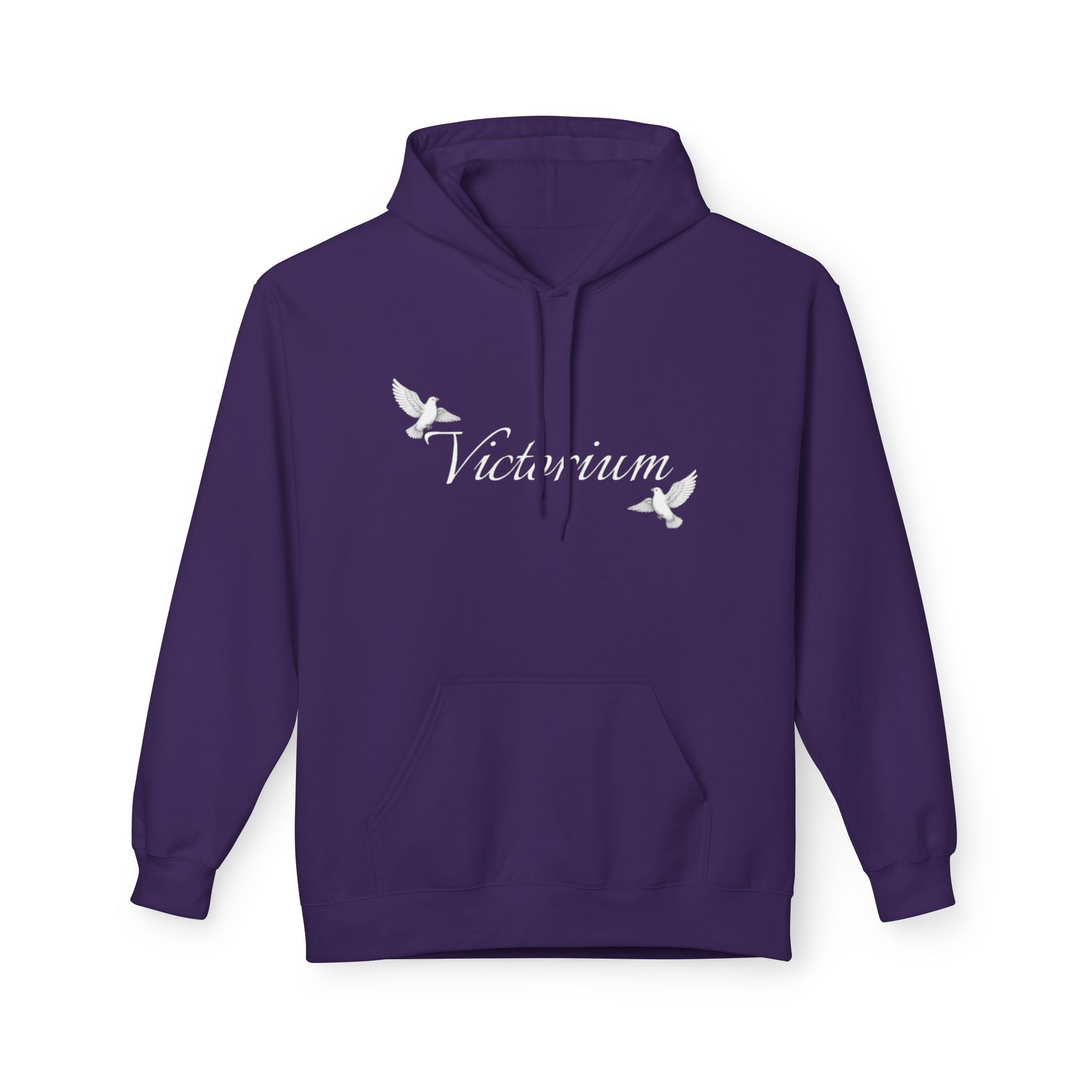 Dove Surrounded Victorium Word Logo Womens Fleece Hoodie