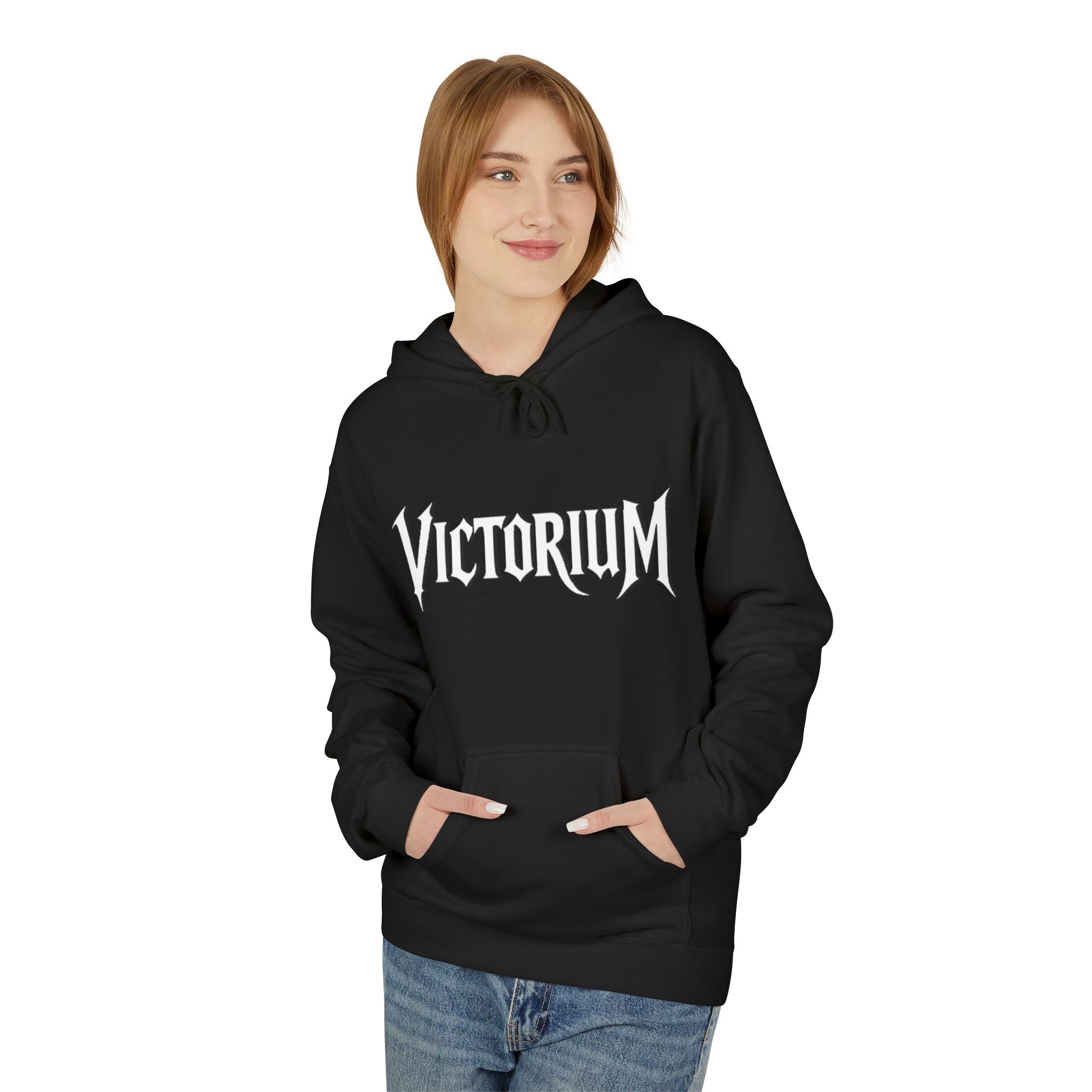 Dove Surrounded Victorium Logo Unisex Fleece Hoodie