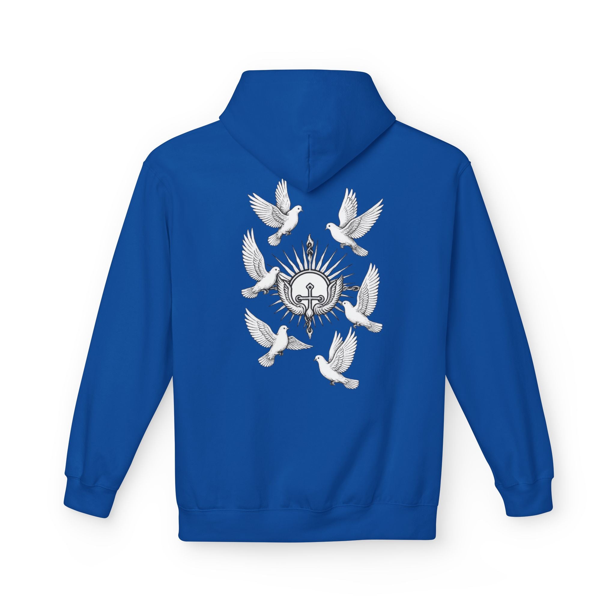 Dove Surrounded Victorium Logo Unisex Fleece Hoodie